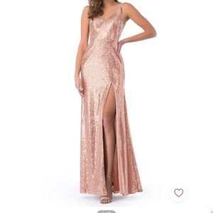 Azazie Pearl Pink Stellar Dress